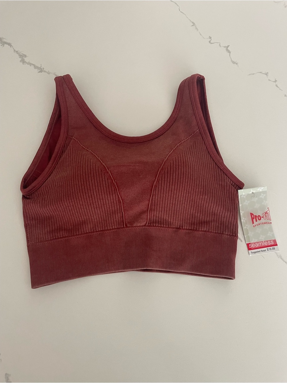 Pro-fit burgundy sports bra